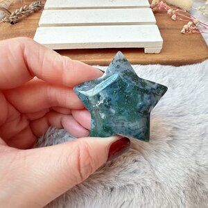 Beautiful Small Moss Agate Heart